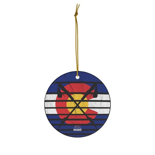 Colorado Retro Hiking Ornament Altitude82