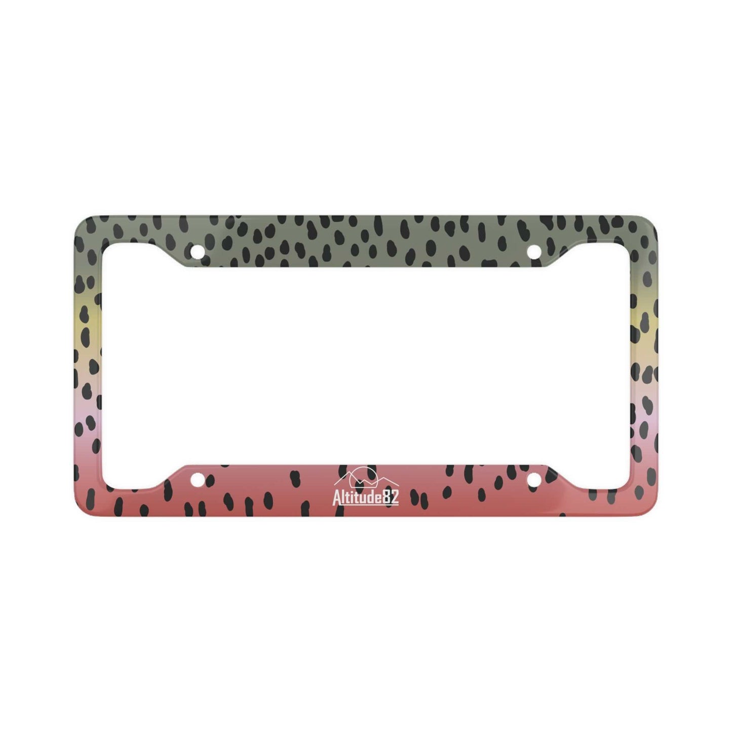 Rainbow Trout License Plate Frame Altitude82