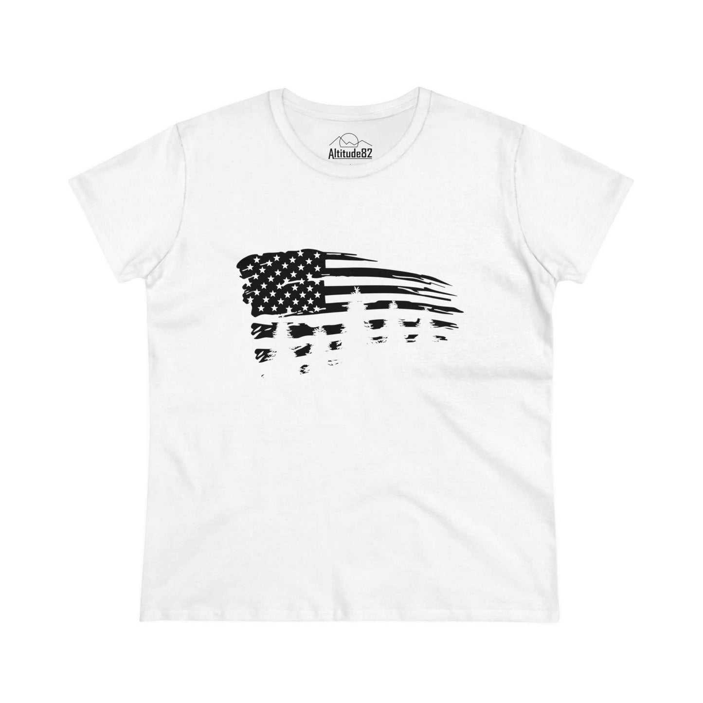 American Flag and Pine Tee 