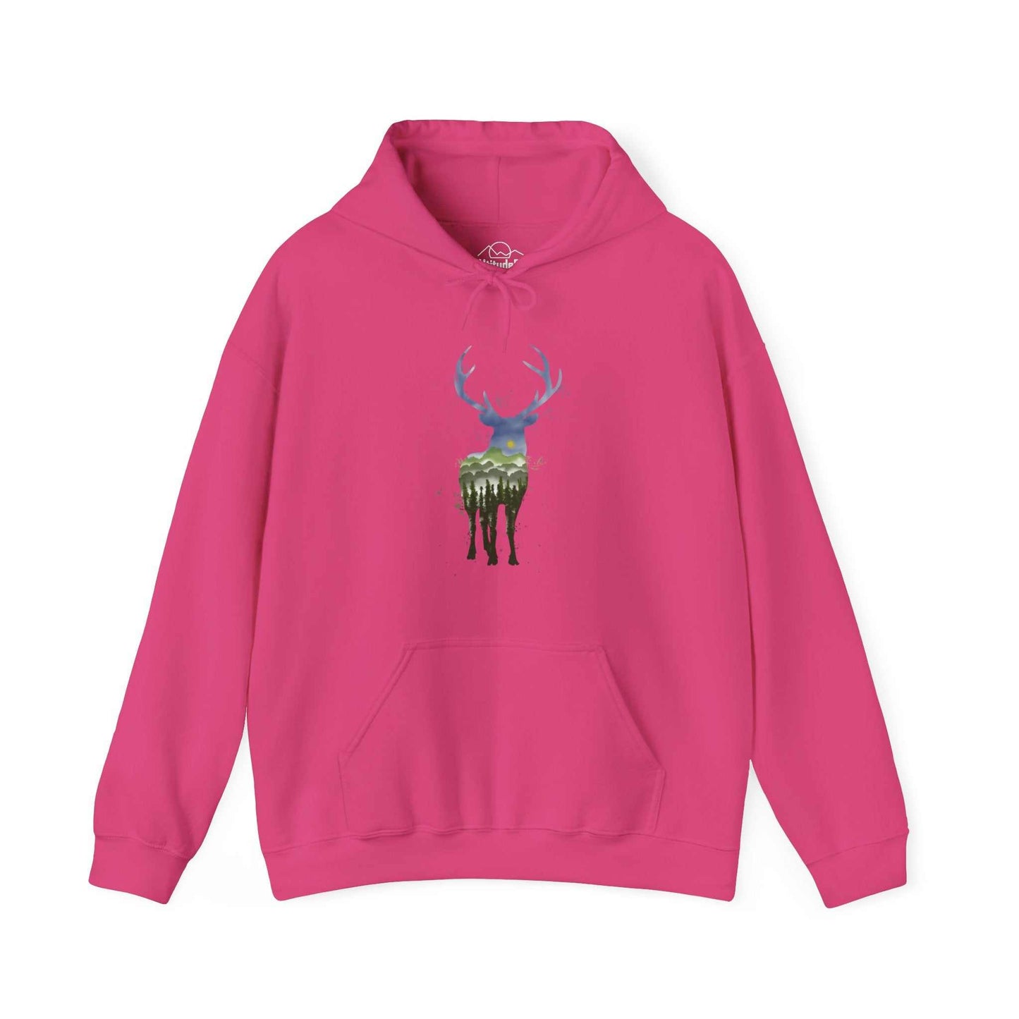 Watercolor Elk Hooded Sweatshirt