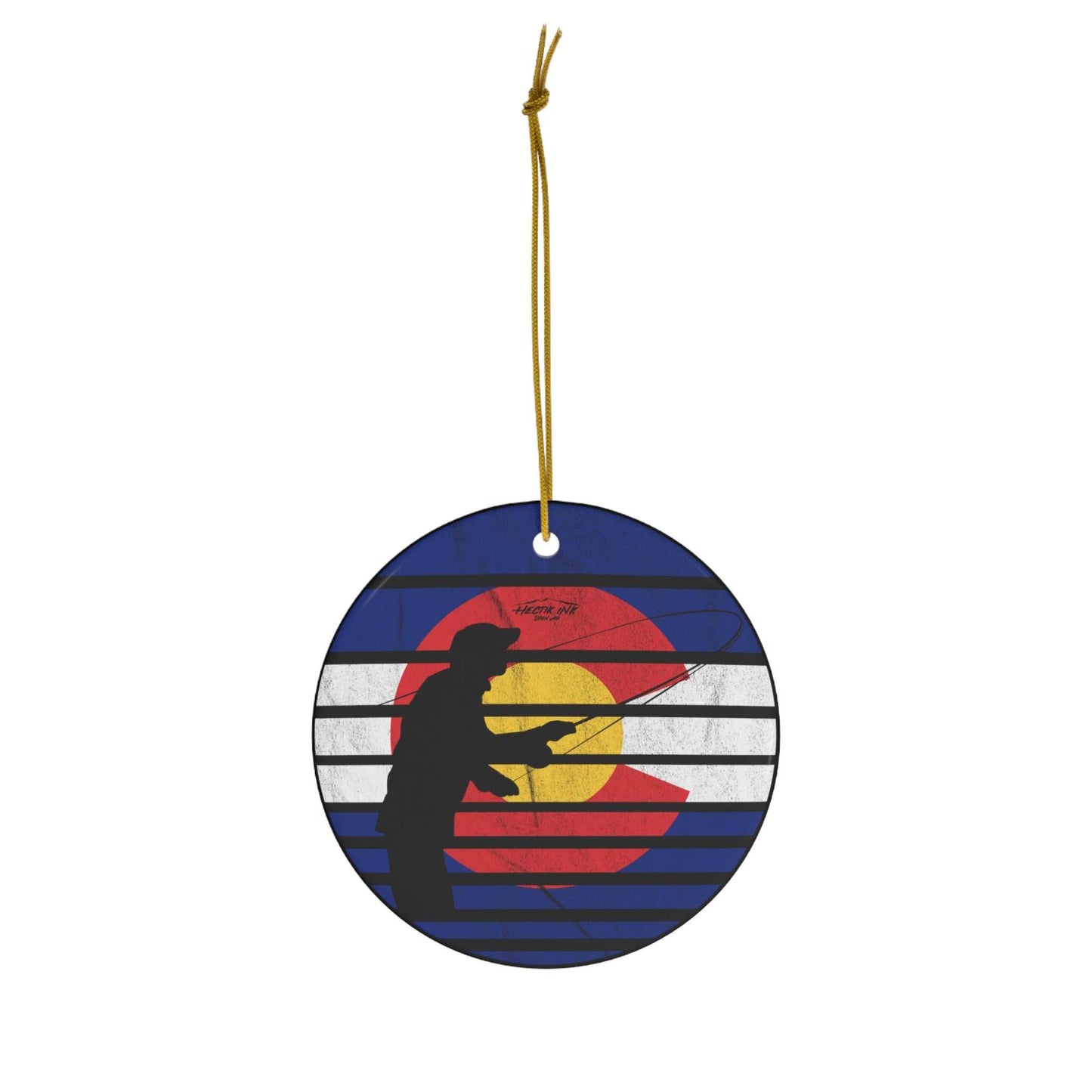 Colorado Ceramic Fly Fishing Ornament Altitude82