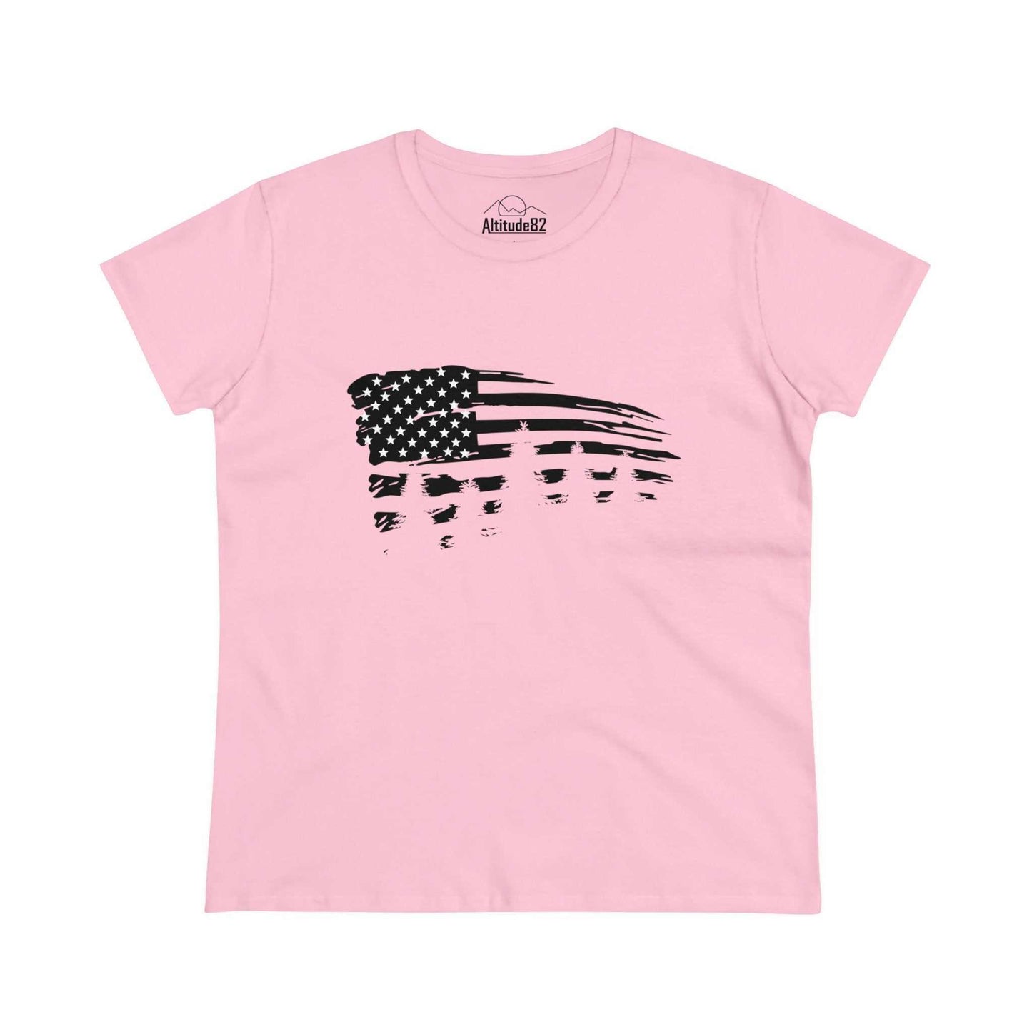 American Flag and Pine Tee 