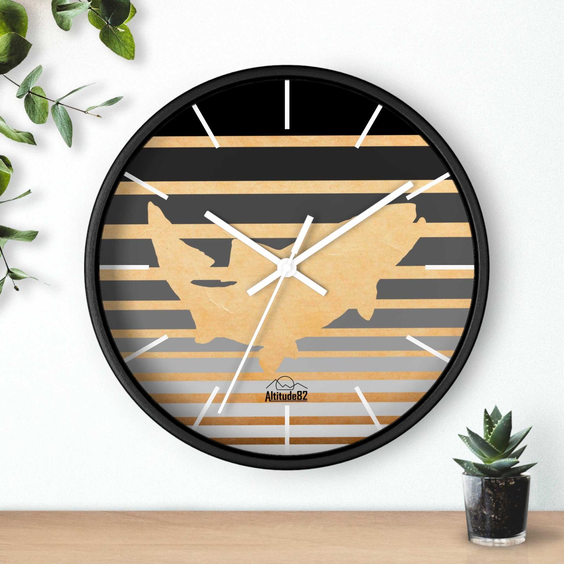 Tout Fishing Wall Clock - Rustic Fishing Decor Altitude82