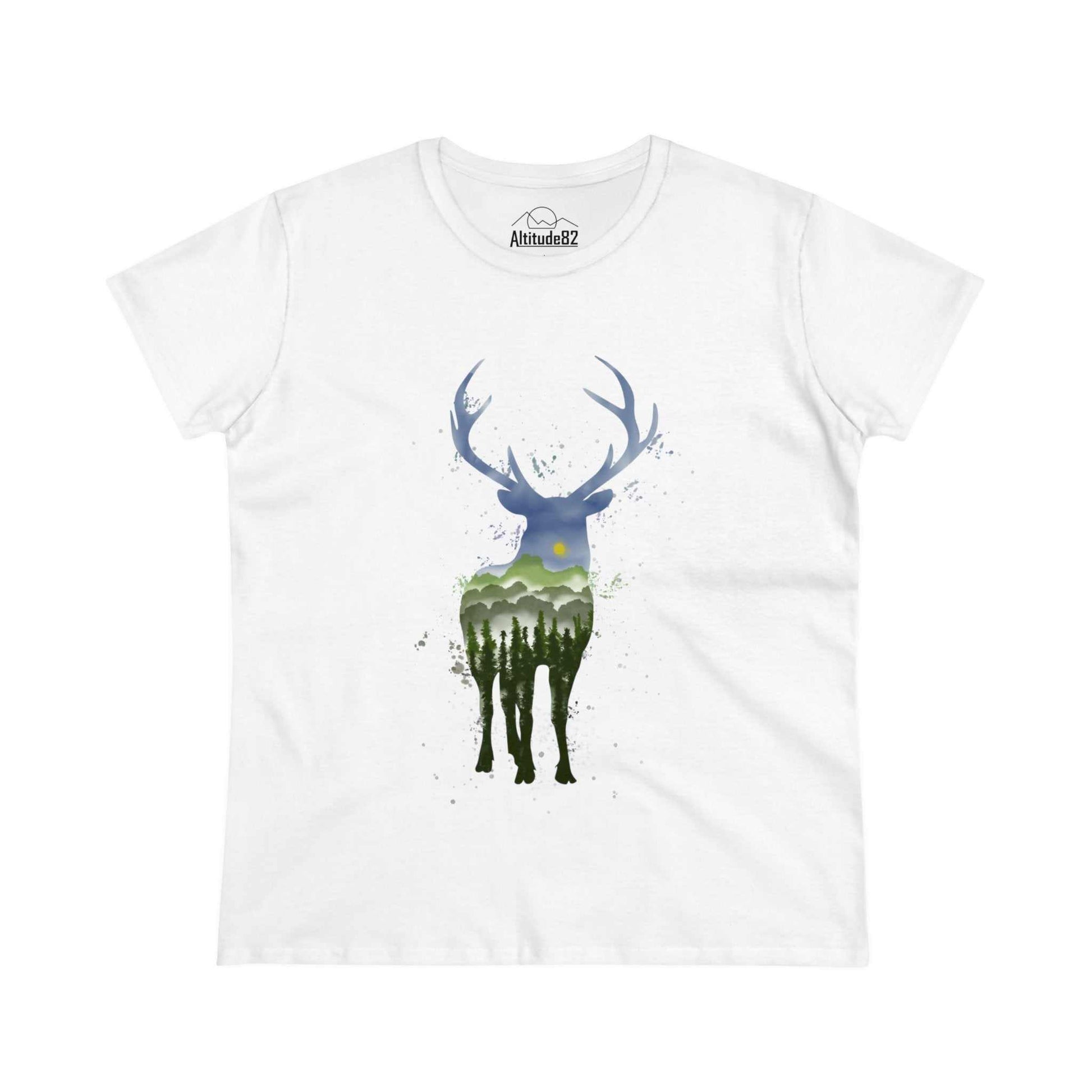 Women's Watercolor Elk Tee