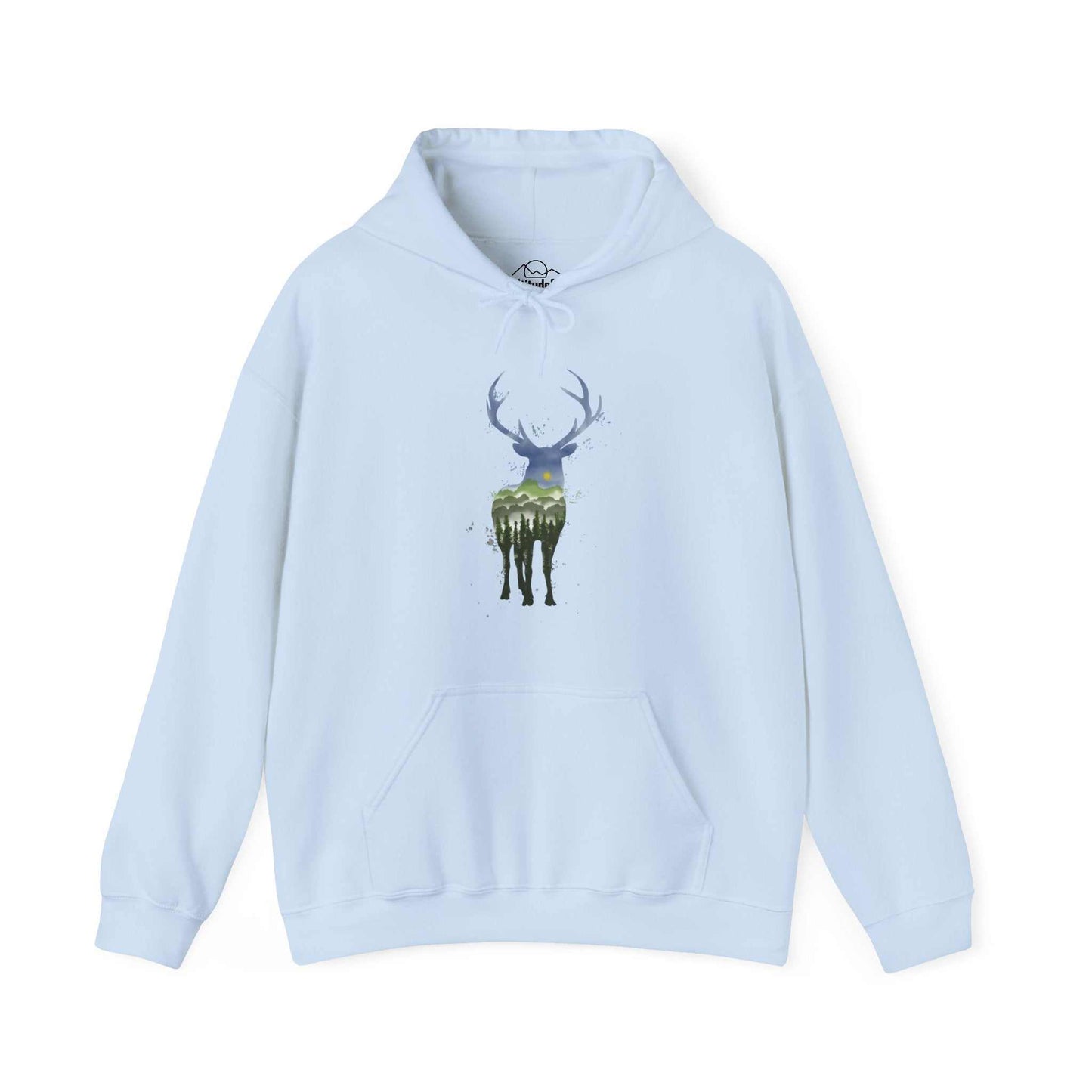 Watercolor Elk Hooded Sweatshirt