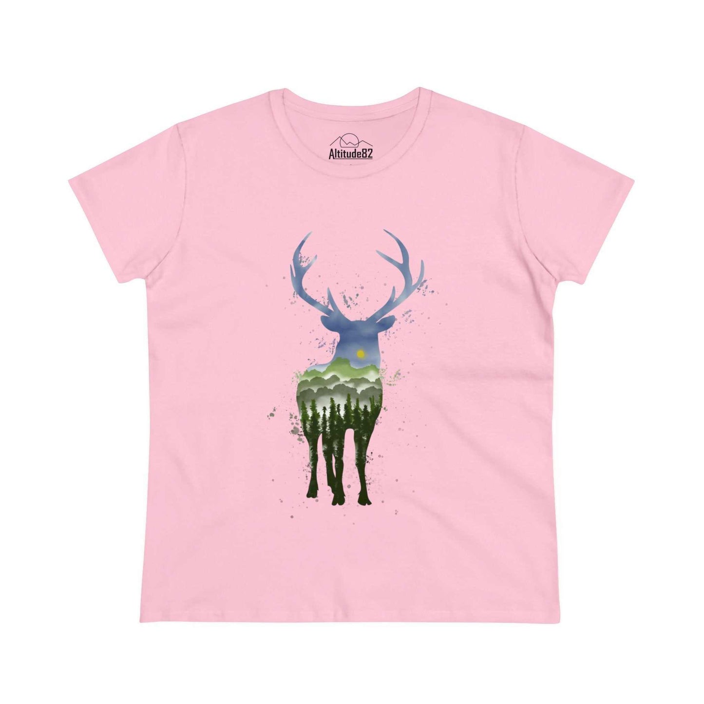 Women's Watercolor Elk Tee