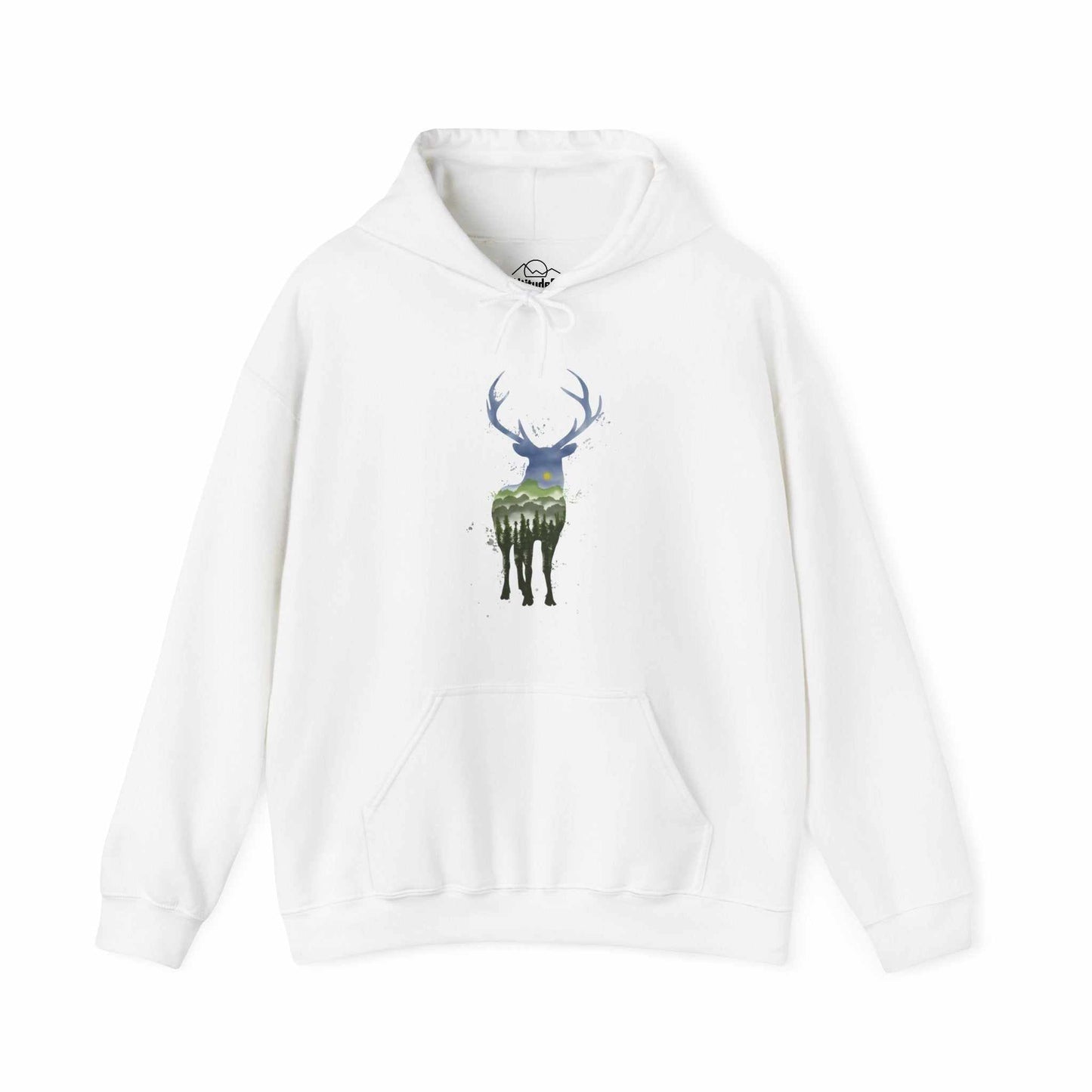 Watercolor Elk Hooded Sweatshirt