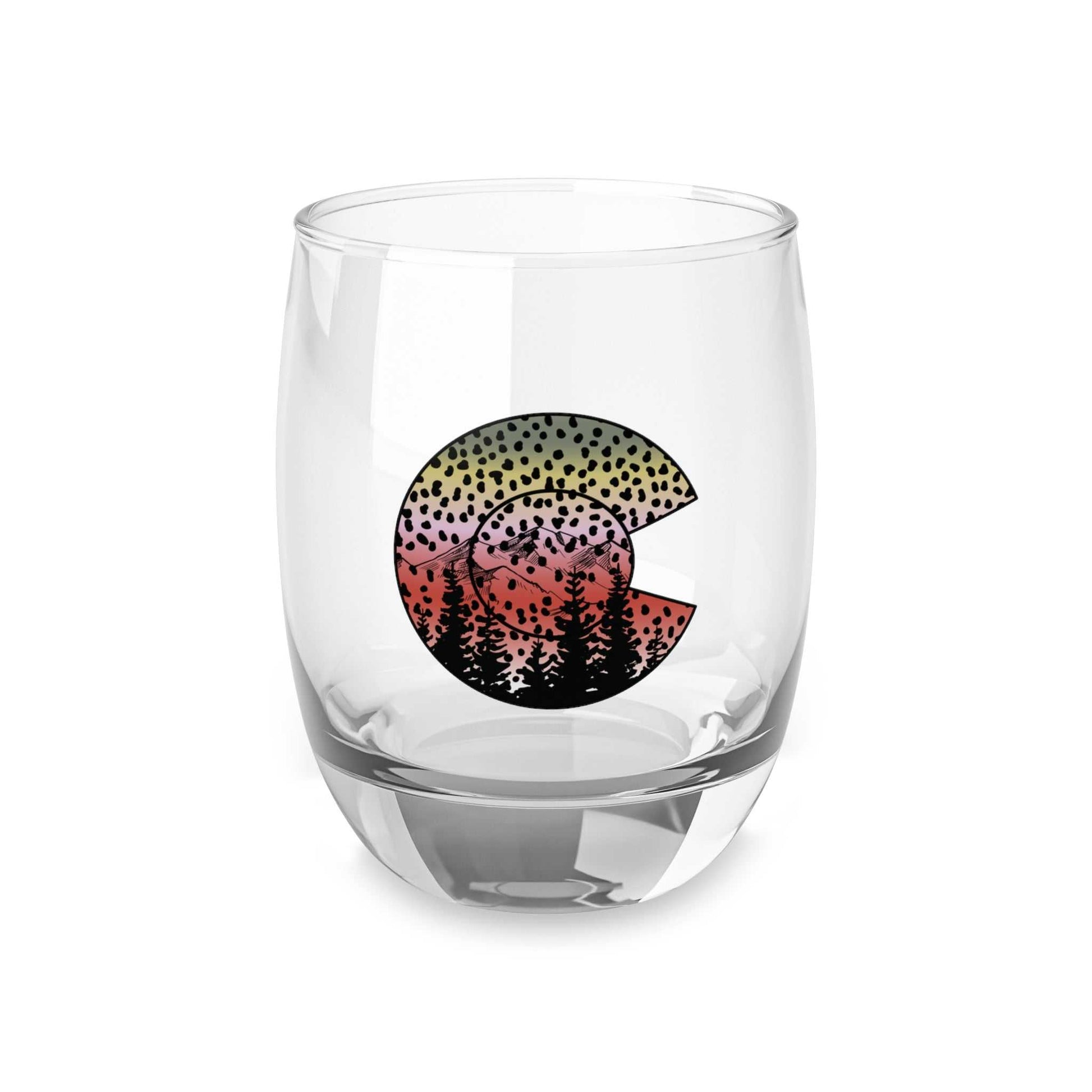 Colorado Rainbow Trout Whiskey Glass Altitude82