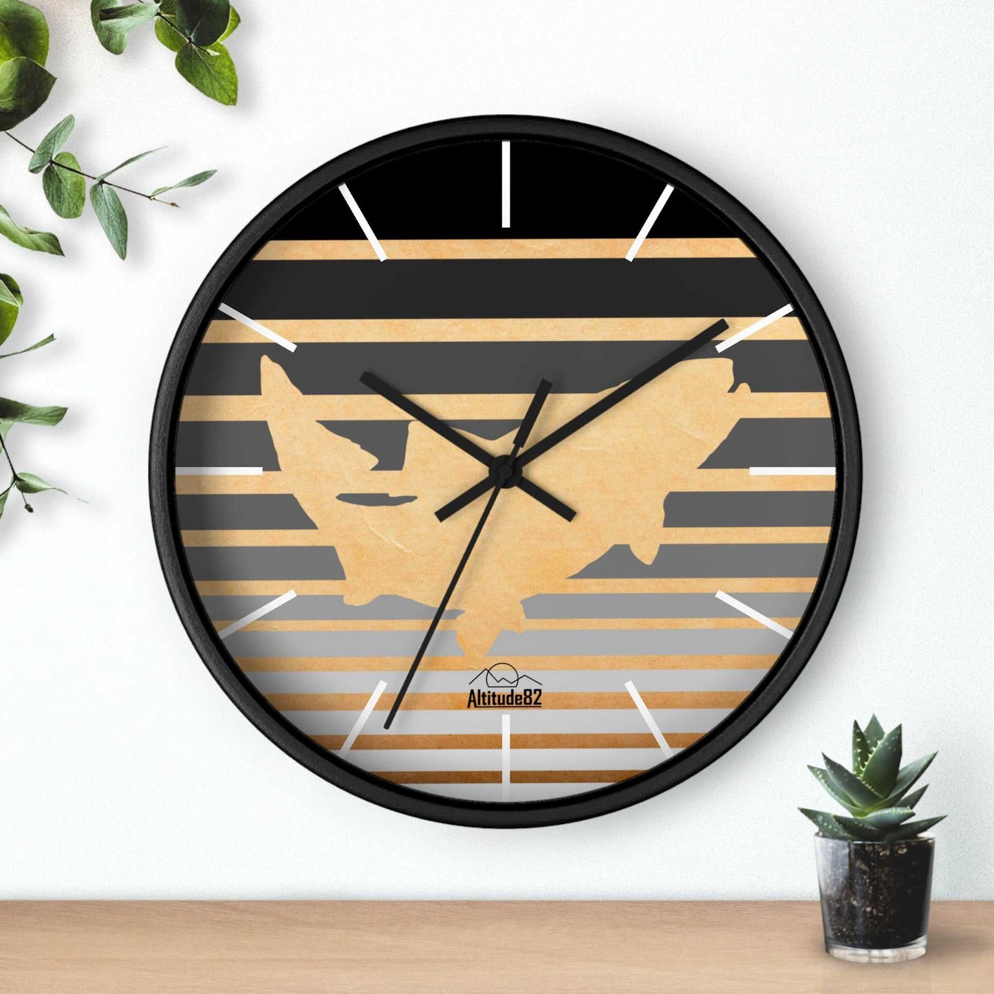 Tout Fishing Wall Clock - Rustic Fishing Decor Altitude82