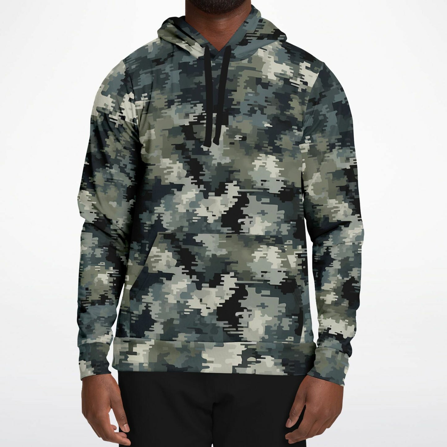 Blue-Green Digital Camo Hoddie | Camo Hoddie