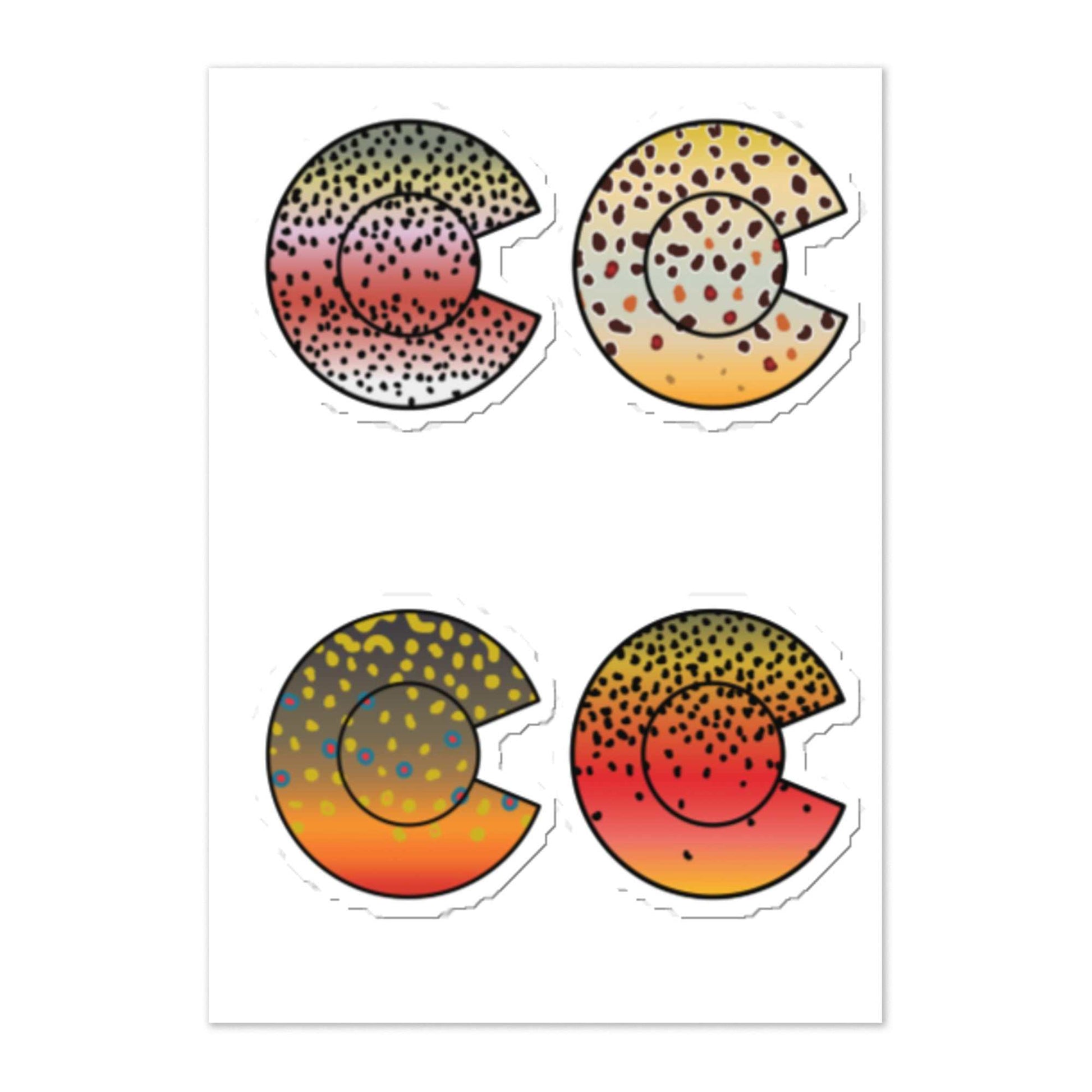 Colorado Trout Sticker Four Pack Altitude82