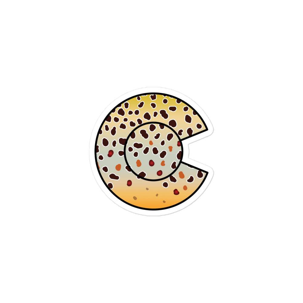 Brown Trout Die-Cut Sticker