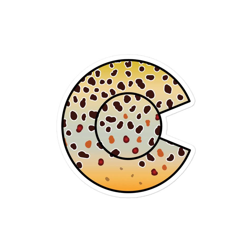 Brown Trout Die-Cut Sticker