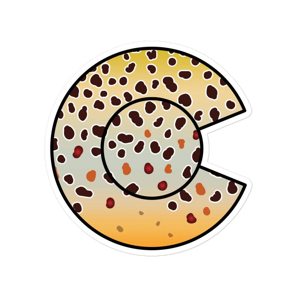 Brown Trout Die-Cut Sticker